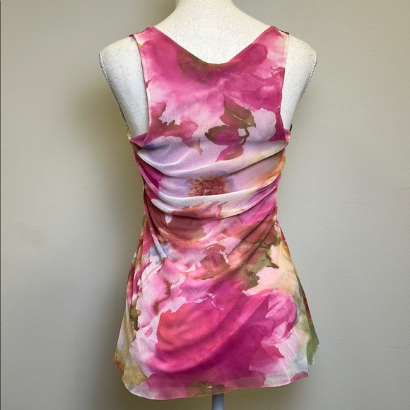 Floral Pink Sleeveless Top - Picture 3 of 6